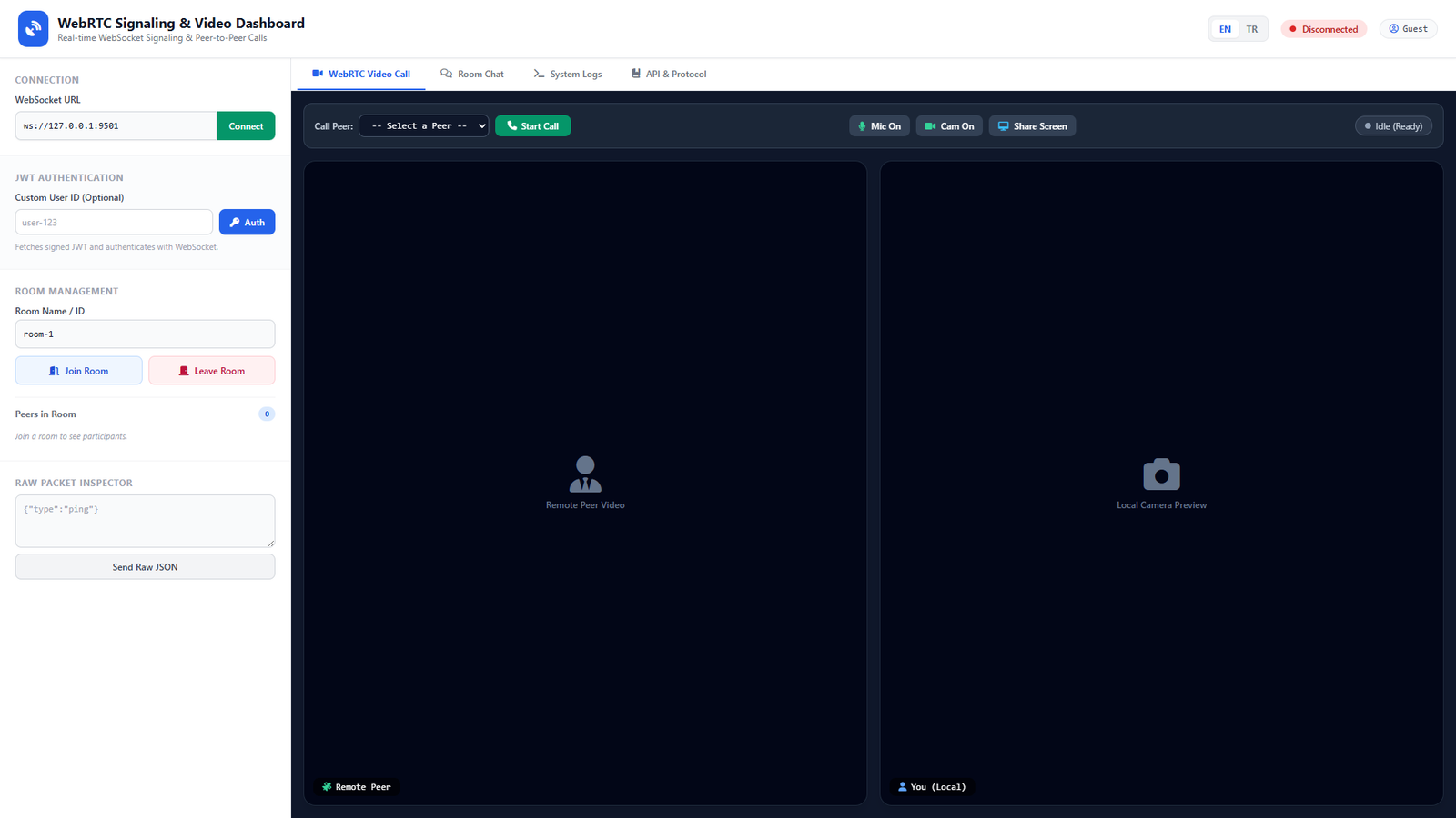 PHP WebRTC Signaling Server